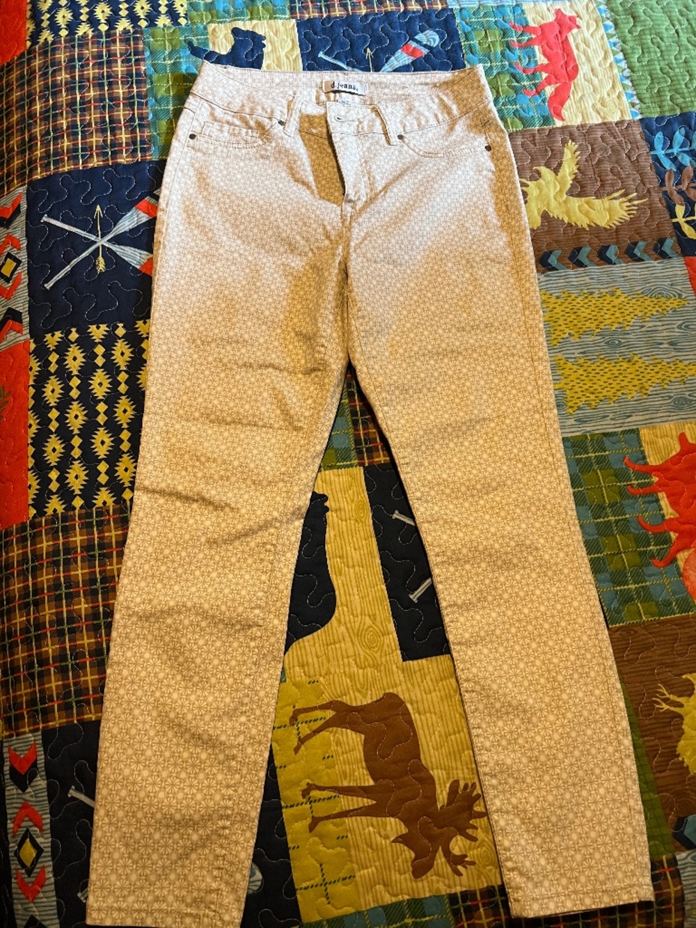 D.jeans size 6 cream colored